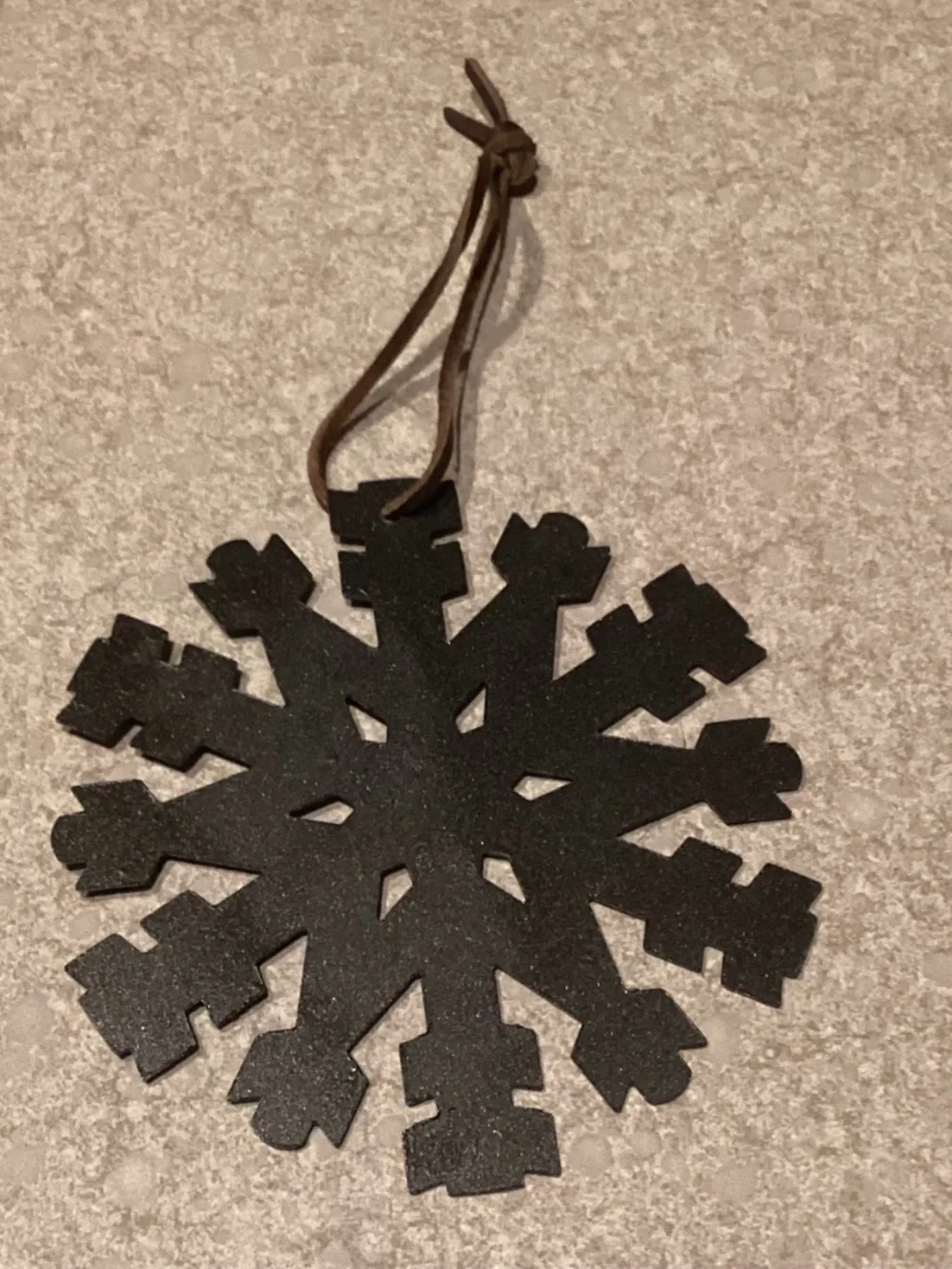 Rustic Metal Bronze Snowflake Christmas Tree Ornament  NEW